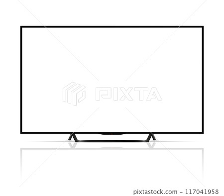 Smart tv blank screen mockup isolated 117041958