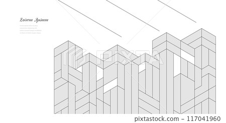 幾何抽象建築科技商業背景 117041960