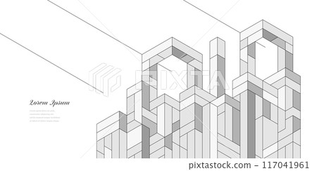 geometry abstract architecture technology business background geometry abstract architecture technology business background 117041961