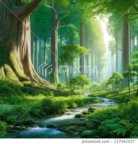 A realistic illustration of a natural landscape 117042027