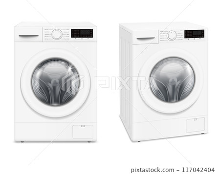 Washing machine mockup isolated on white background 117042404