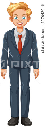 Young Student in Formal Attire 117042646