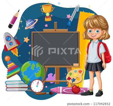 Back to School Vector Illustration 117042652