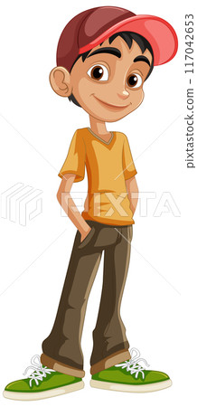 Smiling Boy in Casual Outfit 117042653