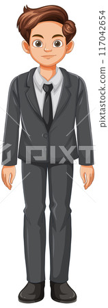 Young Student in Formal Attire 117042654