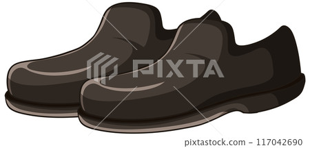 Black Slip-On Shoes Illustration 117042690