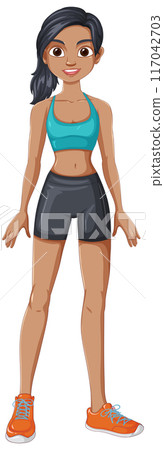 Fitness Enthusiast in Workout Attire 117042703