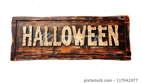 Halloween Wood Board Halloween Wood Board 117042977
