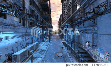 ruined city ruined city 117043062