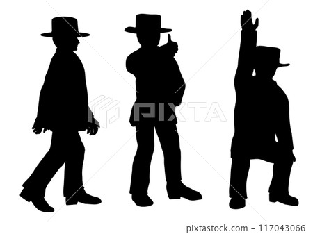 人全身姿勢剪影集 人全身姿勢剪影集 117043066