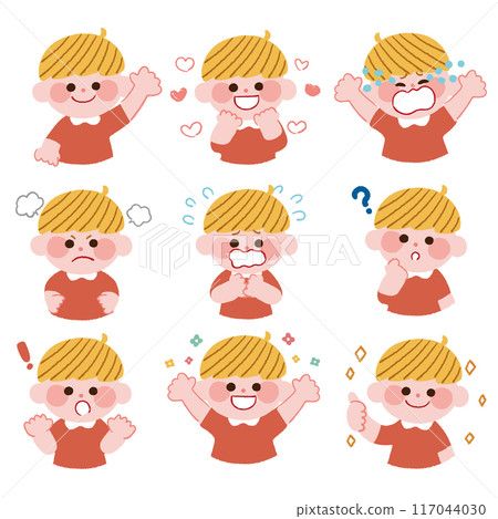 Boys with various expressions 117044030