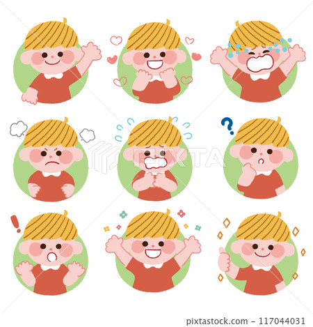 Boys with various expressions 117044031