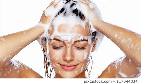 "Relaxing time to care for your scalp - Beautiful hair care in the bath" 117044034