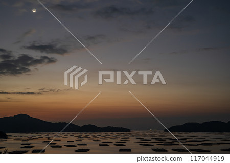 Beautiful morning view of Mushiake in Setouchi city, Okayama prefecture, Japan 117044919