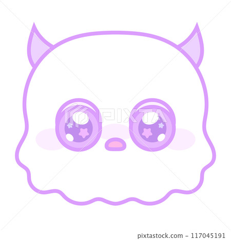 Sheet slime ghost with sparkling eyes Sheet slime ghost with sparkling eyes 117045191