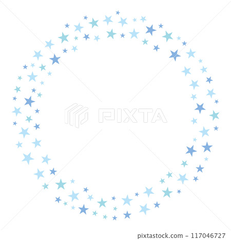 Star circle frame random light blue 117046727