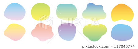 Liquid shapes abstract shapes circle colorful set gradient 117046774