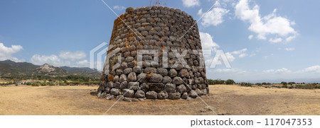 Panoramic View of Ancient Nuraghe on Sardinia Island Panoramic View of Ancient Nuraghe on Sardinia Island 117047353