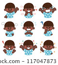 Children with various facial expressions 117047873