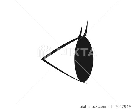 Eye side, see, vision icon. Vector illustration. 117047949