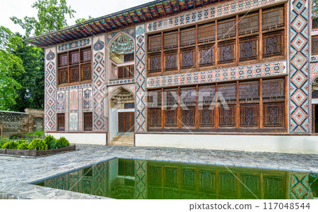Shaki Khan's Palace in Shaki, Azerbaijan With Stunning Architecture and Scenic Reflection Pool 117048544