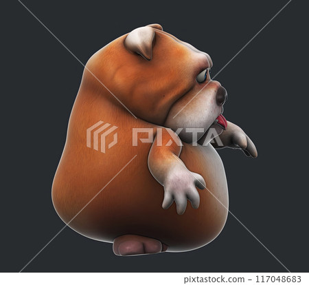 Fun 3D cartoon dog Fun 3D cartoon dog 117048683