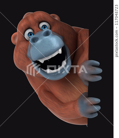Fun 3D cartoon character 117048723