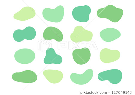 Simple Fluid Shapes Set Green 117049143
