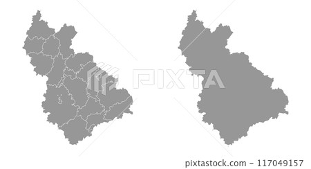 Vladimir Oblast map, administrative division of Russia. Vector illustration. Vladimir Oblast map, administrative division of Russia. Vector illustration. 117049157