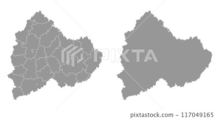 Smolensk Oblast map, administrative division of Russia. Vector illustration. 117049165