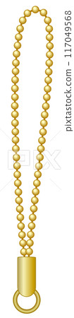 Gold ball chain strap vector icon illustration / gradient version 117049568