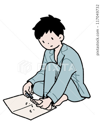 剪腳趾甲的男人 117049732