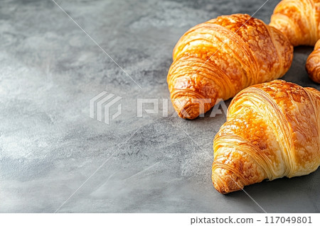 Croissant image material, bakery, cafe "AI generated image" 117049801