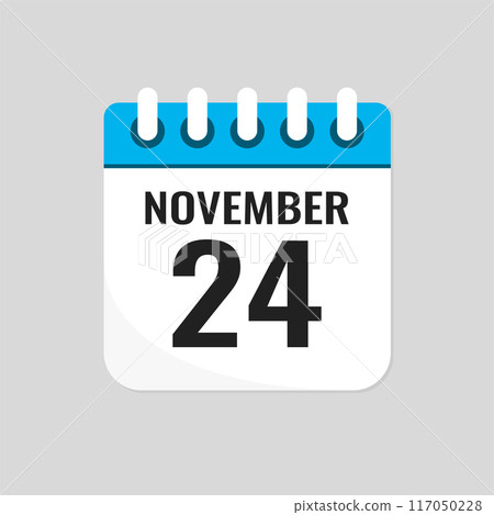 Icon page calendar day - 24 November 117050228