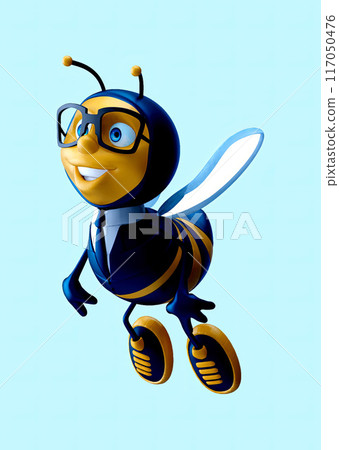 Fun 3D cartoon character 117050476