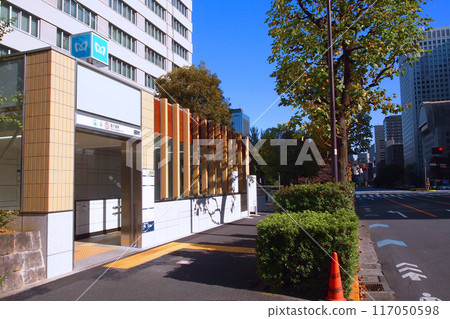 東京地鐵霞關站 日比谷公園 西小門前 東京地鐵霞關站 日比谷公園 西小門前 117050598
