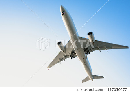 飛機在天空中飛行 117050677