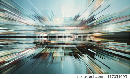 Matrix communication graphics Abstract digital stream with bright geometry. 117051095