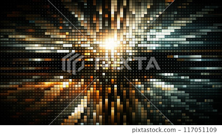 Matrix communication graphics Abstract digital stream with bright geometry. 117051109