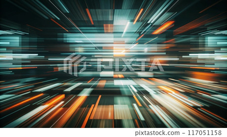 Matrix communication graphics Abstract digital stream with bright geometry. 117051158
