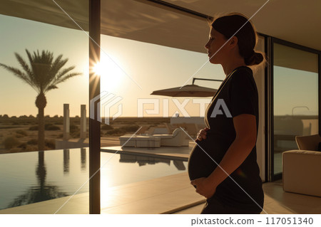 Serene Expectations: Multicultural Mom-to-Be in Yoga Serene Expectations: Multicultural Mom-to-Be in Yoga 117051340