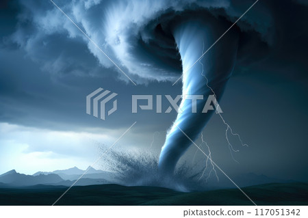 Rural Apocalypse: Tornado Devastates Countryside 117051342