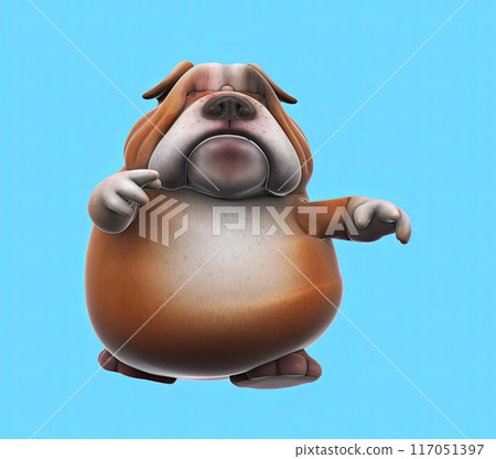 Fun 3D cartoon character Fun 3D cartoon character 117051397