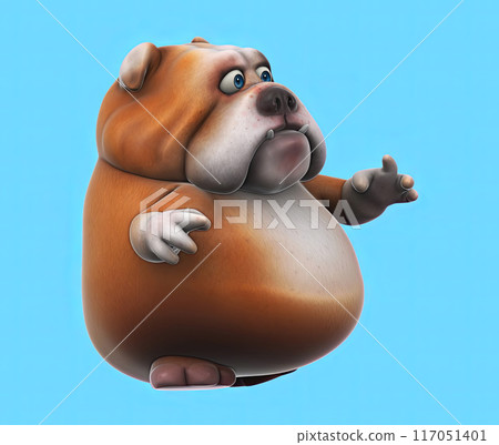 Fun 3D cartoon character Fun 3D cartoon character 117051401