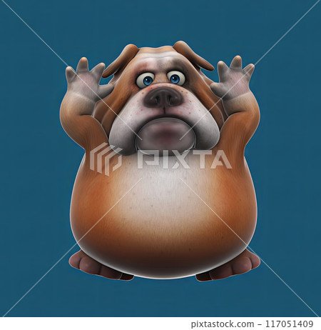 Fun 3D cartoon character Fun 3D cartoon character 117051409