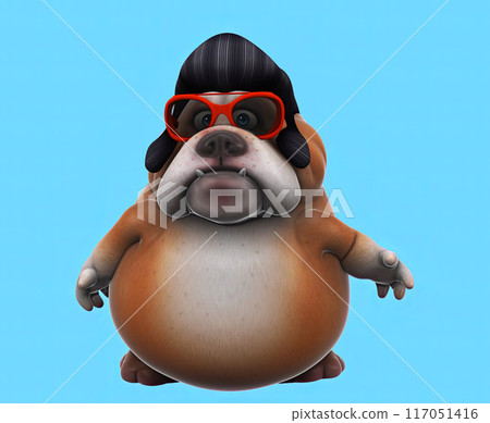 Fun 3D cartoon  character 117051416
