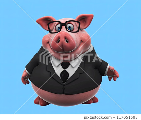 Fun 3D cartoon character Fun 3D cartoon character 117051595