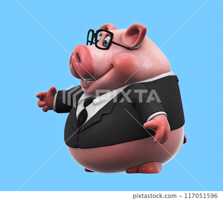 Fun 3D cartoon character Fun 3D cartoon character 117051596