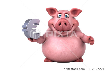 Fun 3D cartoon character 117052271