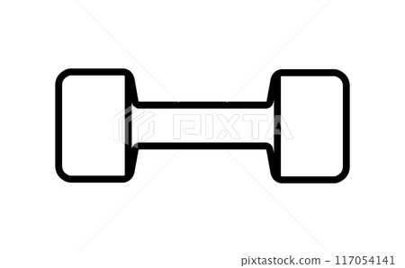 啞鈴線繪圖圖標 117054141